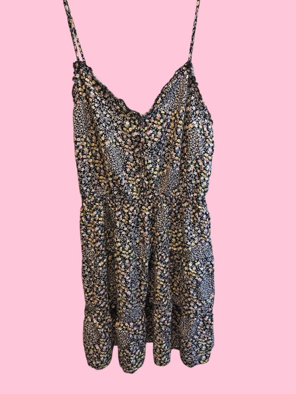 Floral Print Spaghetti Strap Mini Dress